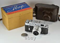 1959 RUSSIAN USSR MIR M39 rangefinder camera + INDUSTAR-50 lens f3.5/50, BOXED