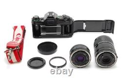 2LENS? Exc+5? Canon AE-1 Program 35mm SLR Film Camera with 50mm 12.0 Japan