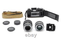 2LensExc+5 Nikon F3 Eye Level SLR Film Camera Ai 50mm F1.4 36-72mm F3.5 JAPAN
