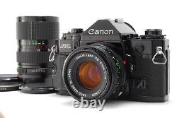 2LensN. MINT Canon A-1 Film Camera Black New FD 50mm f1.8 + 35-70mm f4 From JP