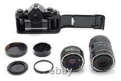 2LensN. MINT Canon A-1 Film Camera Black New FD 50mm f1.8 + 35-70mm f4 From JP