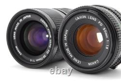 2LensN. MINT Canon A-1 Film Camera Black New FD 50mm f1.8 + 35-70mm f4 From JP