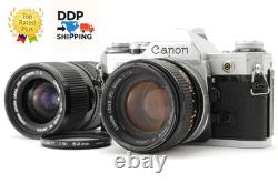 2Lens Exc+5 Canon AE-1 Program Film Camera FD 50mm f1.4 S. S. C. SSC Lens JAPAN
