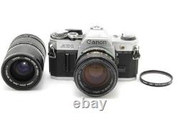 2Lens Exc+5 Canon AE-1 Program Film Camera FD 50mm f1.4 S. S. C. SSC Lens JAPAN
