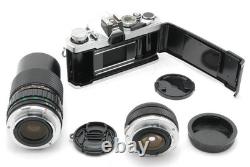 2Lens NEAR MINT Olympus OM-1 Silver Auto-s 50mm F/1.8 Film Camera From JAPAN