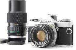 2Lens NEAR MINT Olympus OM-1 Silver Auto-s 50mm F/1.8 Film Camera From JAPAN