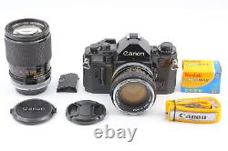 2Lens Near MINT Canon A-1 A1 SLR 35mm Film Camera FD 50mm, 135mm From JAPAN