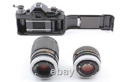 2Lens Near MINT Canon A-1 A1 SLR 35mm Film Camera FD 50mm, 135mm From JAPAN