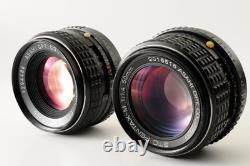 2 Lens EXC+5 Pentax MX Black 35mm Film Camera M 50mm f1.4 + 55mm f1.8 JAPAN