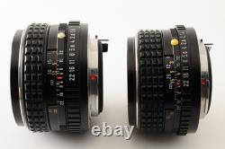 2 Lens EXC+5 Pentax MX Black 35mm Film Camera M 50mm f1.4 + 55mm f1.8 JAPAN