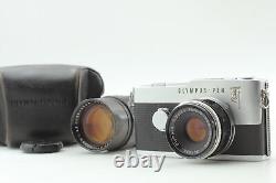 2 Lens Exc+5 withCase OLYMPUS PEN F Film Camera + 38mm 100mm From JAPAN