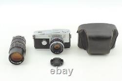 2 Lens Exc+5 withCase OLYMPUS PEN F Film Camera + 38mm 100mm From JAPAN