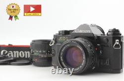 2 Lens MINT Canon AE-1 Program Black Film Camera NFD 50mm f1.4 28mm f2.8 JAPAN