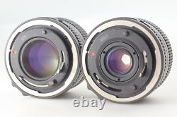2 Lens MINT Canon AE-1 Program Black Film Camera NFD 50mm f1.4 28mm f2.8 JAPAN