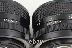 2 Lens MINT Canon AE-1 Program Black Film Camera NFD 50mm f1.4 28mm f2.8 JAPAN