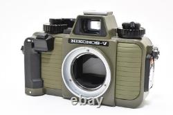 2 Lens MINT Nikon Nikonos V Olive Green Film Camera 35mm 28mm withFinder JAPAN