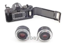 2 Lens MINT Pentax MX Black 35mm Film Camera M 50mm f1.7/ 28mm f2.8 From JAPAN