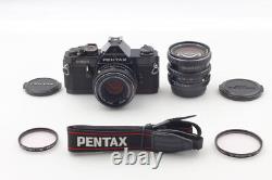 2 Lens MINT Pentax MX Black Film Camera M 50mm f1.7 / 24-35mm f3.5 From JAPAN