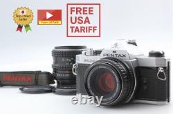 2 Lens MINT Pentax MX Silver 35mm Film Camera M 50mm f1.7 / 28-50mm From JAPAN