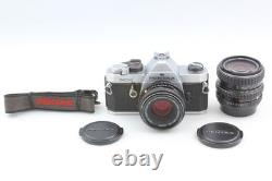 2 Lens MINT Pentax MX Silver 35mm Film Camera SMC-M 50mm f/1.7 + 28-50mm JAPAN