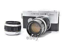 2 Lens Mint Olympus Pen FT 35mm Film Camera 38mm F1.8 100mm F3.5 From JAPAN