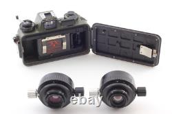 2 Lens N MINT Nikon Nikonos V Olive Film Camera UW 35mm f/2.5 28mm f/3.5 JAPAN