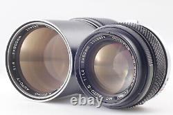 2 Lens? N MINT? Olympus OM-2 35mm SLR Film Camera Zuiko MC 50mm f1.4 E. Zuiko 200mm