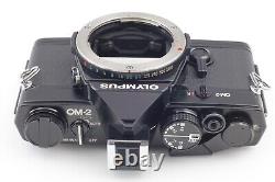 2 Lens? N MINT? Olympus OM-2 35mm SLR Film Camera Zuiko MC 50mm f1.4 E. Zuiko 200mm