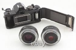 2 Lens N MINT+++ Pentax MX Black 35mm Film Camera M 50mm f1.7 28mm f2.8 JAPAN