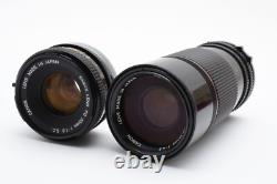 2 Lens Near Mint Box Canon AE-1 Black 35mm SLR Film Camera FD 50mm F1.8 JAPAN