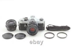 2 Lens Top MINT Pentax MX Silver Film Camera M 50mm f1.7/ 28mm f2.8 From JAPAN