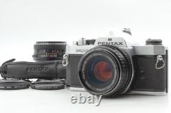 2 Lens Top MINT Pentax MX Silver Film Camera M 50mm f1.7/ 28mm f2.8 From JAPAN