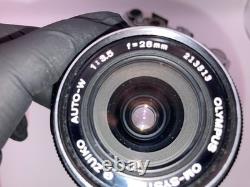 3 Lens Near MINT Olympus OM-1 SLR Film Camera 28mm 50mm 135mm From JAPAN