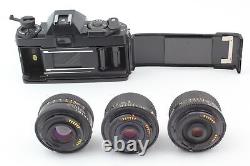 3 Lens Top MINT MAMIYA ZM QUARTZ Body 50 2 / 35 2.8 / 28 3.5 Film Camera Japan