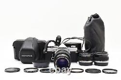 3 lens Excellent+++++ Olympus OM-1 35mm SLR Film Camera AUTO-S 50mm F1.8 JAPAN