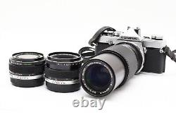 3 lens Excellent+++++ Olympus OM-1 35mm SLR Film Camera AUTO-S 50mm F1.8 JAPAN