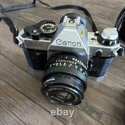 5 pieces Canon AE-1 Silver 35mm SLR Film Camera with Lens Classic AE1 Manual