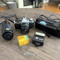 5 pieces Canon AE-1 Silver 35mm SLR Film Camera with Lens Classic AE1 Manual