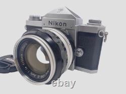 685xxxx Nikon F Eyelevel Silver SLR Film Camera + Nikkor S Auto 50mm f1.4 Lens
