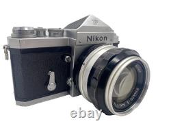 685xxxx Nikon F Eyelevel Silver SLR Film Camera + Nikkor S Auto 50mm f1.4 Lens