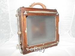 8x10 Deardorrf large format view camera kit with normal lens, case, two holders