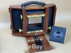 ALT VIEW WA 410 Wooden Camera 4x10 with 9-1/2 In. Artar Lens & 5 Film Holders-Rare