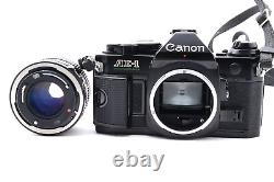 AS-IS? Canon AE-1 Program Black 35mm Film Camera New FD 50mm F1.4 From JAPAN