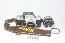 AS IS Nikon Photomic FTN 35mm SLR Film Camera Siver Nikkor-S Auto 50mm F1.4 Lens