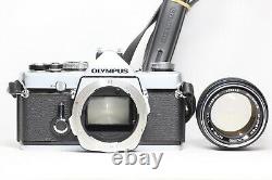AS IS Olympus M-1 Film Camera Silver Body with ZUIKO 50mm F/1.4 Lens with Case