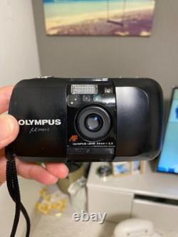 All works MINT withStrap Olympus? Mju Black 35mm F/3.5 Lens Film Camera JAPAN