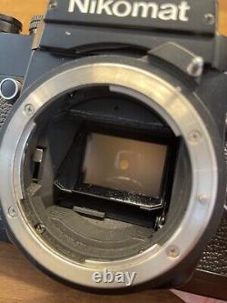 Almost Mint Nikon Nikomat EL Black Film Camera Nikkor H. C 50mm F/2 Lens /Japan