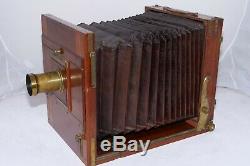 Antique Tailboard 10x12 Large Format Camera with16 H. Mackenstien brass lens