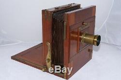 Antique Tailboard 10x12 Large Format Camera with16 H. Mackenstien brass lens