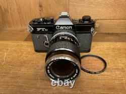 App Mint Canon FTb QL Black Film Camera FD 135mm F/3.5 Telephoto Lens From JPN